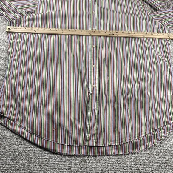Polo Lauren Ralph Regent Striped Button Shirt Multicolor Men’s Size 18 / XXL - Picture 4 of 5